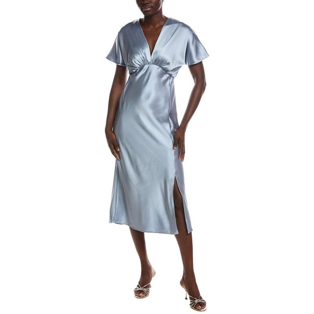 Renee C Womens  Short Sleeve Midi Dress, Blue